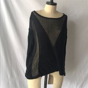 Knit top with mesh